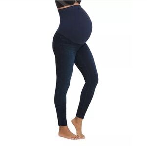 SPANX Maternity Mama Jean-Ish Ankle Jeggings In Twilight Rinse Size Large